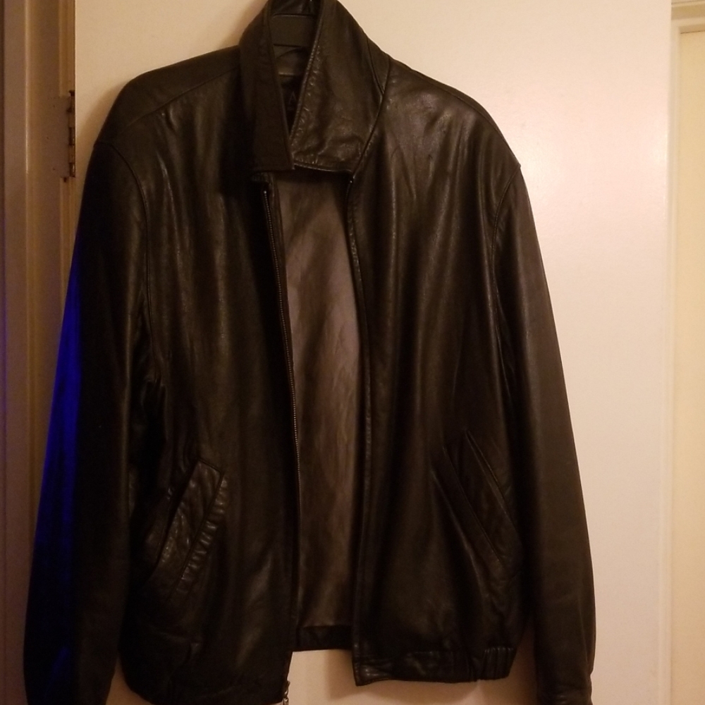 Mens medium black leather jacket. Could be yours